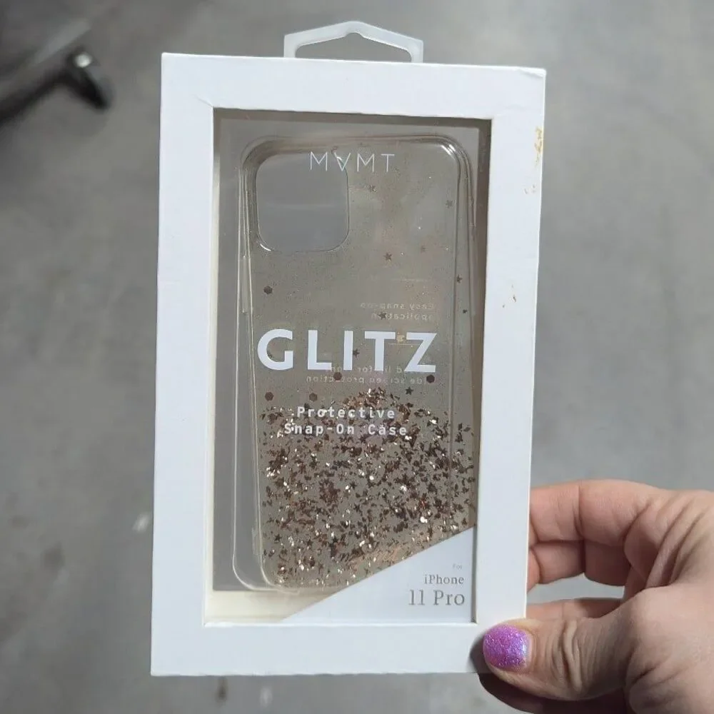 MVMT Rose Gold Glitter Ombre Glitz iPhone 11‎ Pro Phone Snap OnCase NIB